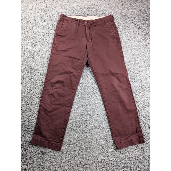 J Crew Pants Mens 30x30 Red Broken In Chino Preppy Straight Classiccore Casual - Picture 3 of 10